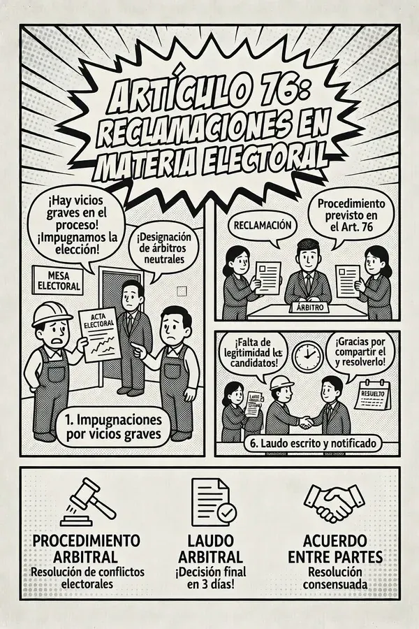 Artículo 76. Reclamaciones en materia electoral
